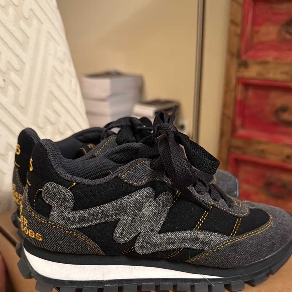 Marc Jacobs Black and Gray Chunky Sneakers